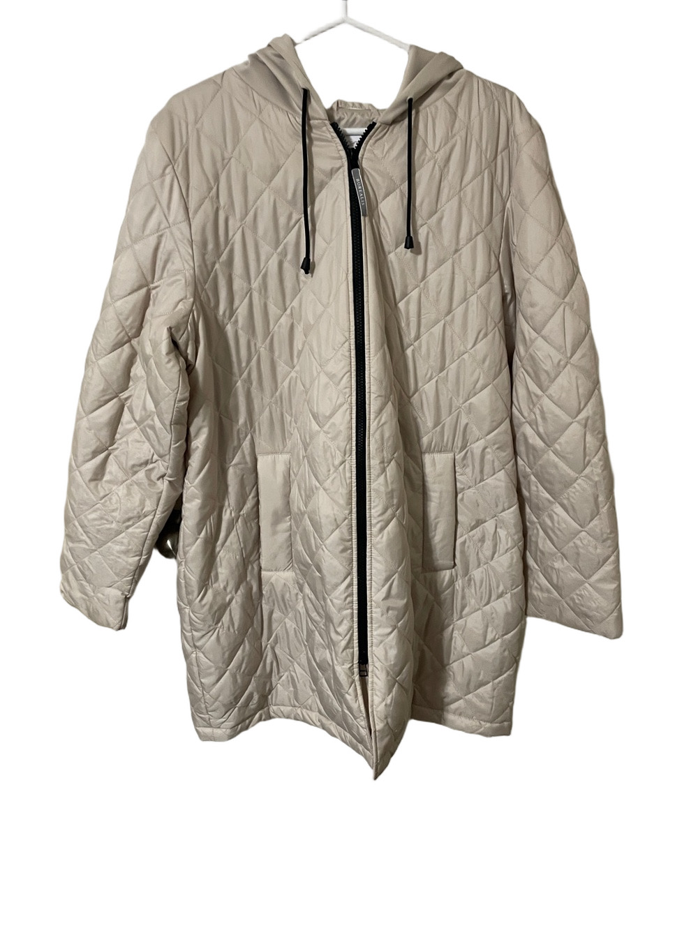 Borealis Cream Quilted Hooded Jacket Size XL